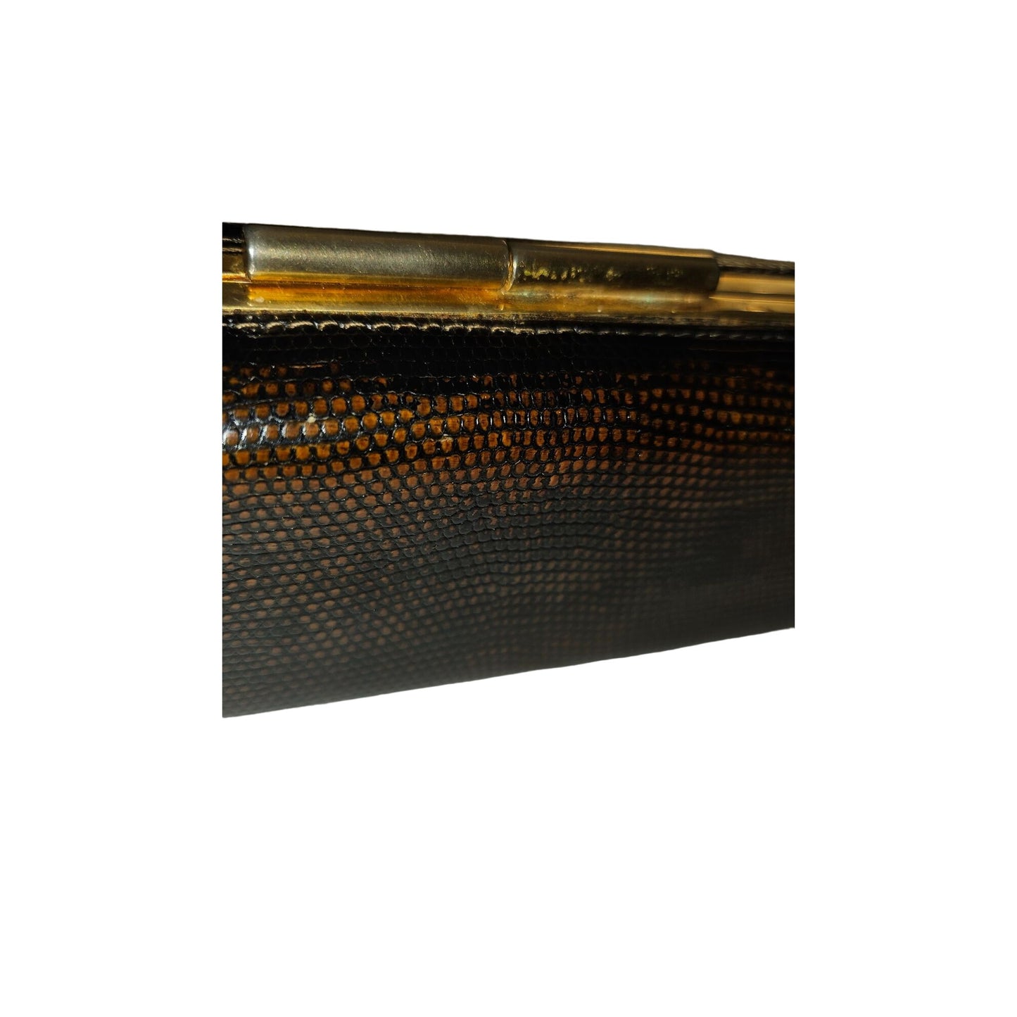 Gucci python two-way boxy 50's purse w gold chain strap