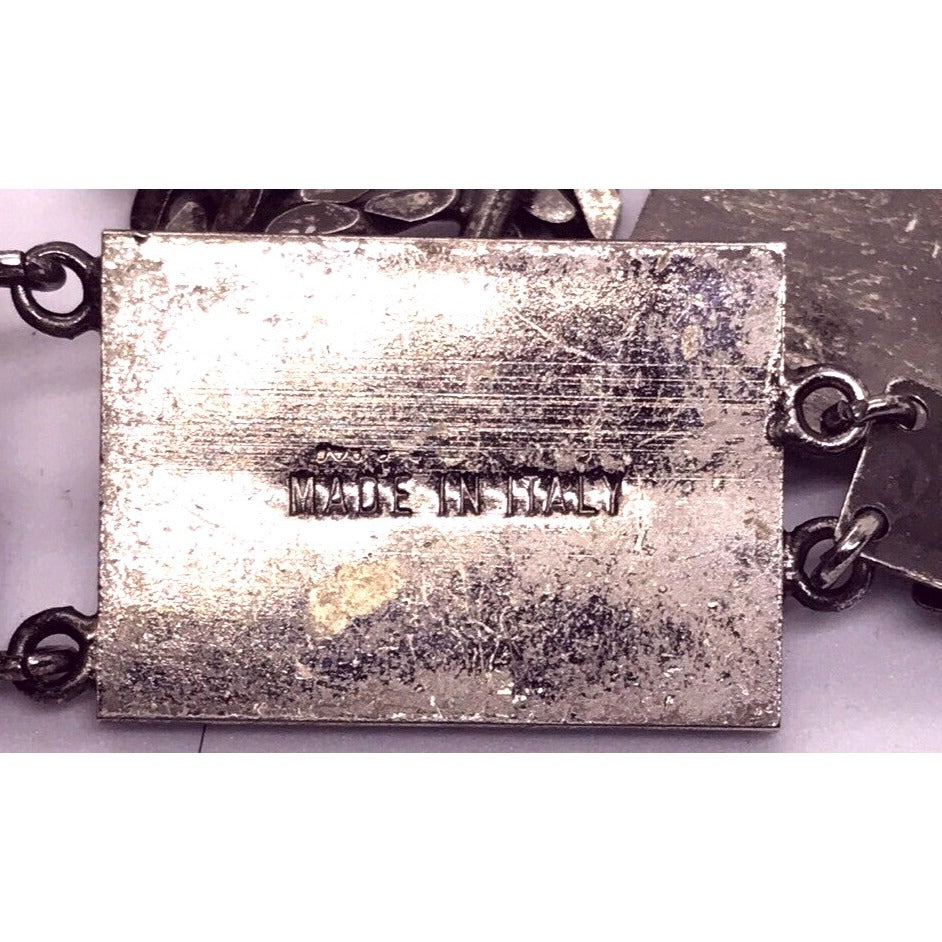 Vintage Gucci sterling silver chain belt with clear rhinestone crystals and a petite GG clasp/buckle