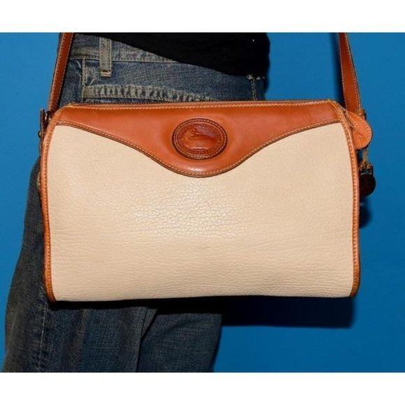 Dooney and Bourke Beige Pebbled Shoulder Bag