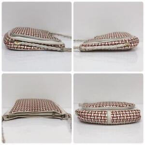 Gucci red white & blue intrecciatio leather XL hobo