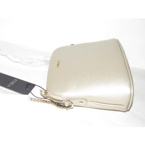 FURLA 'Miky' Pale Gold Leather Cross Body Bag