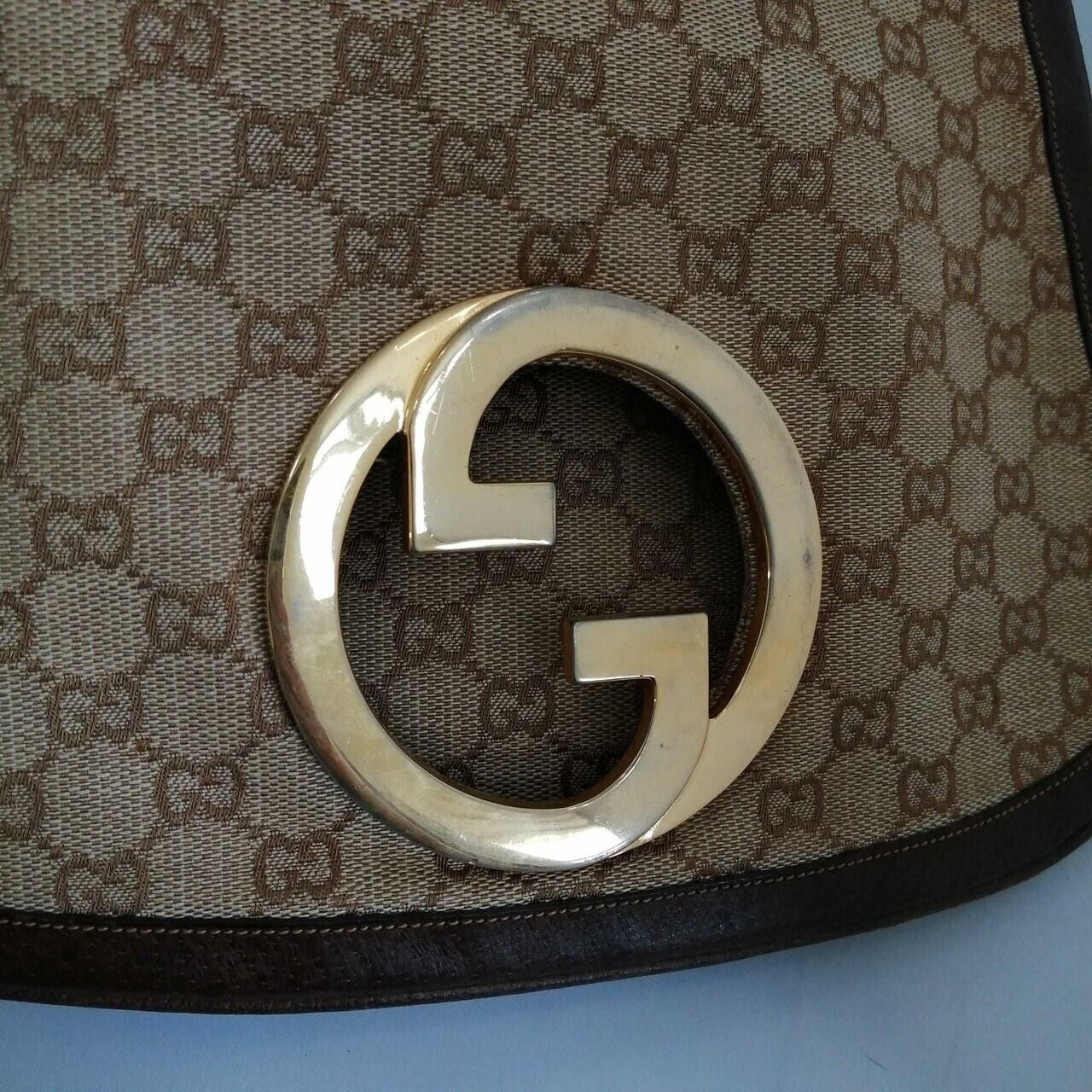 Gucci brown Guccissima print Blondie saddle bag