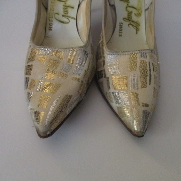 Hofheimer 1960's Metallic Glam Girl Kitten Heels