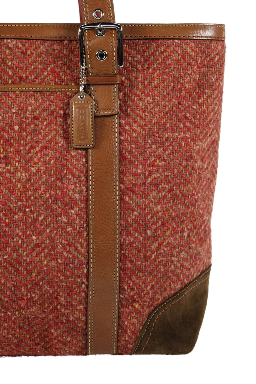 Coach Hampton Tweed Herringbone Tote