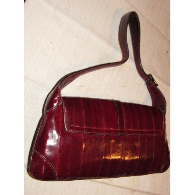 Tom Ford era Gucci Jackie Burgundy Eel Skin Leather Purse