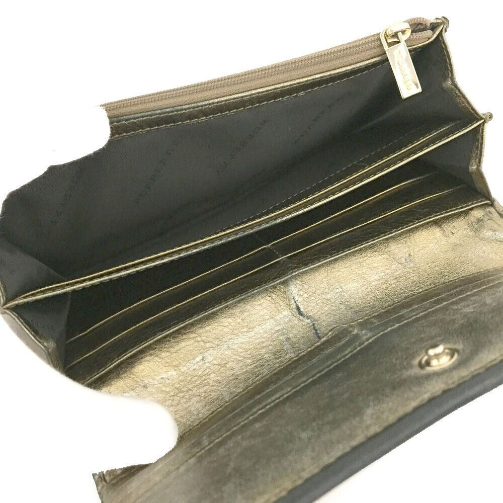 Burberry, Nova Check Plaid w knights & pewter leather XL wallet w a zip close change purse, multiple slots & compartments, & chrome hardware