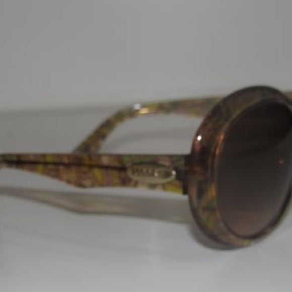 Emilio Pucci Marbleized Heavy Plastic Browns Green