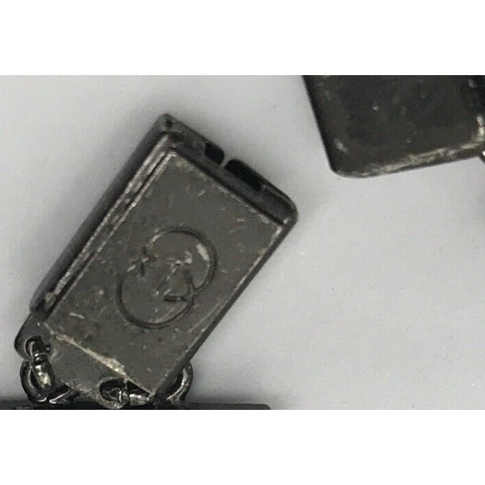 Vintage Gucci sterling silver chain belt with clear rhinestone crystals and a petite GG clasp/buckle