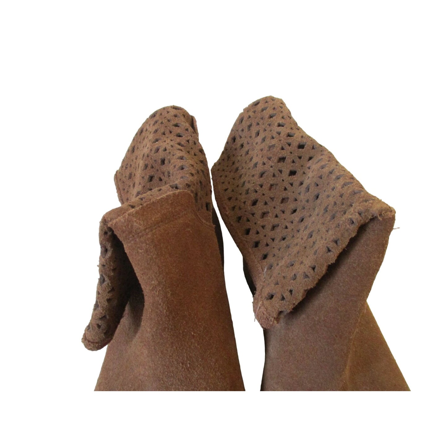 Michael Kors, NWOT, camel suede, size 8, ankle boots with pierced design
