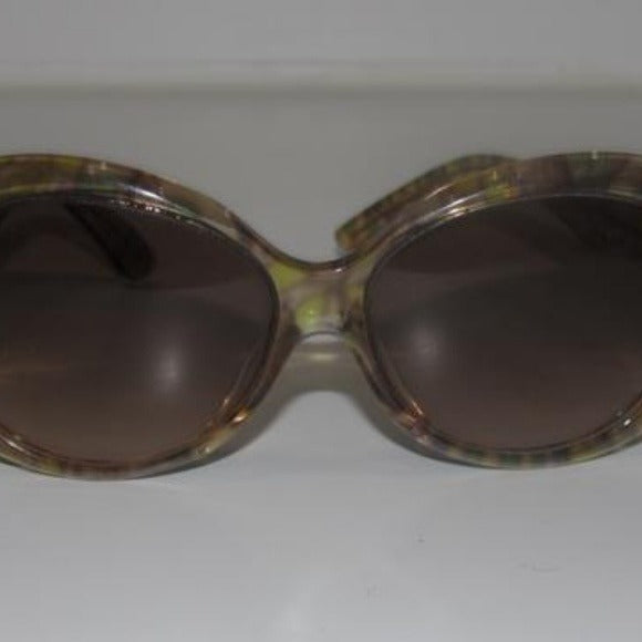 Emilio Pucci Marbleized Heavy Plastic Browns Green