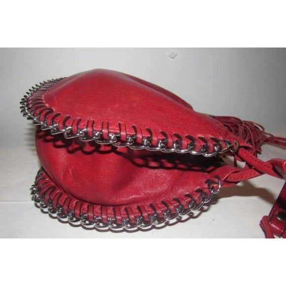 Michael Kors Circular Red Leather Crossbody