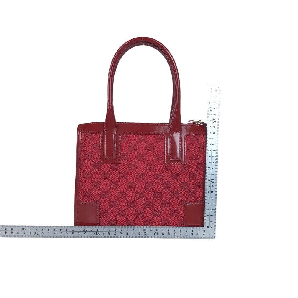 Gucci 1990's red Guccissima print Tom Ford leather satchel