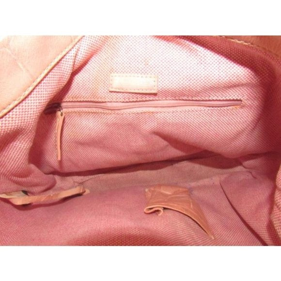 Dooney And Bourke Pink Crocodile Embossed Leather Hobo Bag