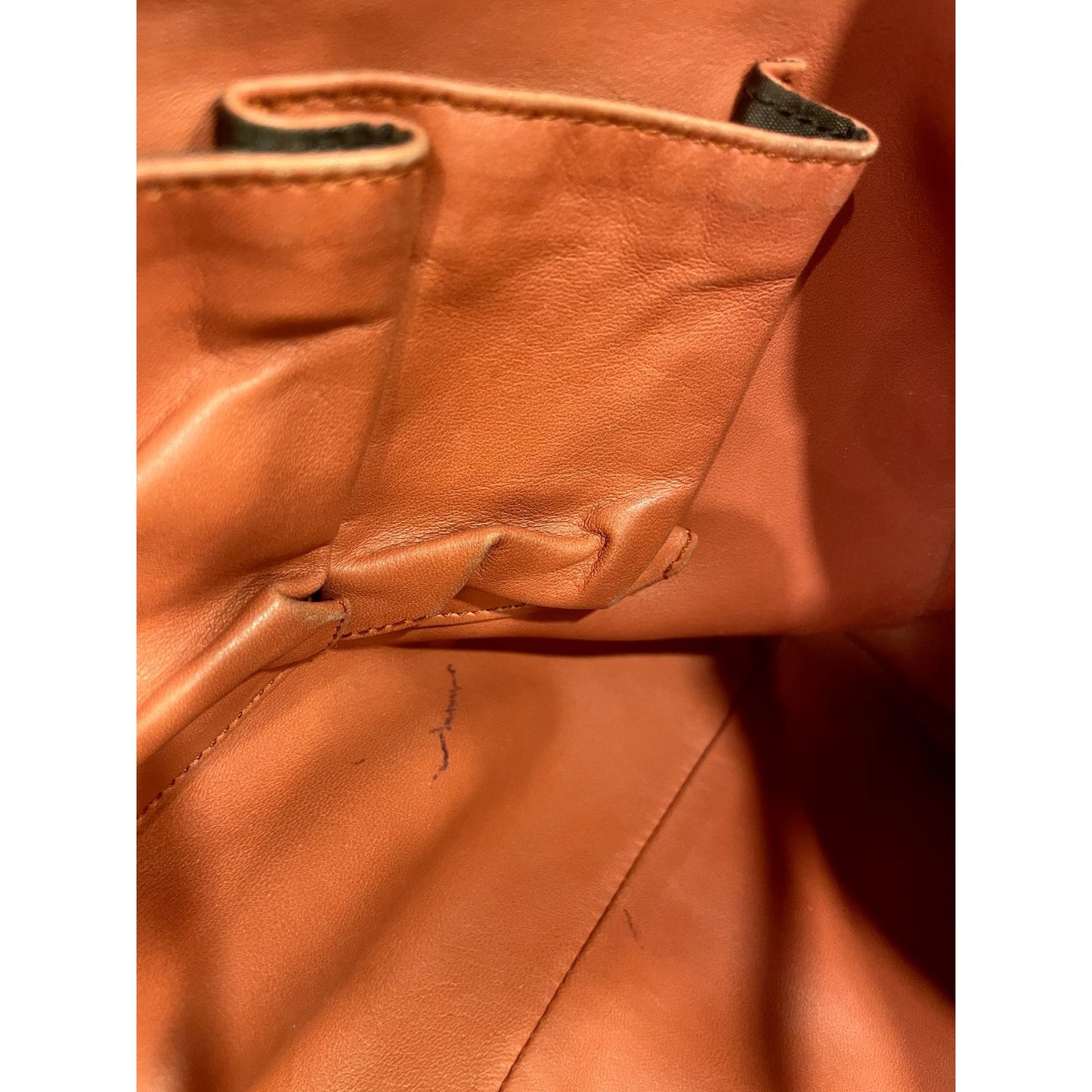 Gucci caramel leather craft XL tote with a python wallet, braided handles, & 'Made in Italy by Gucci' embossed on the front