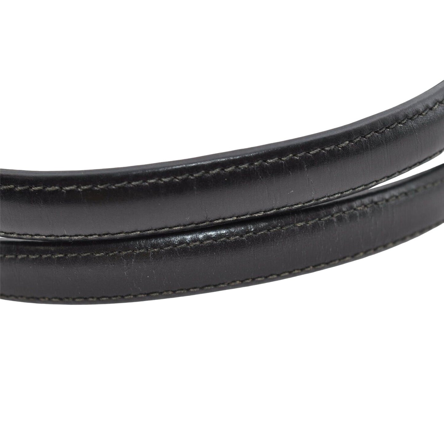 Gucci black leather top handle Kelly bag with blue lapis
