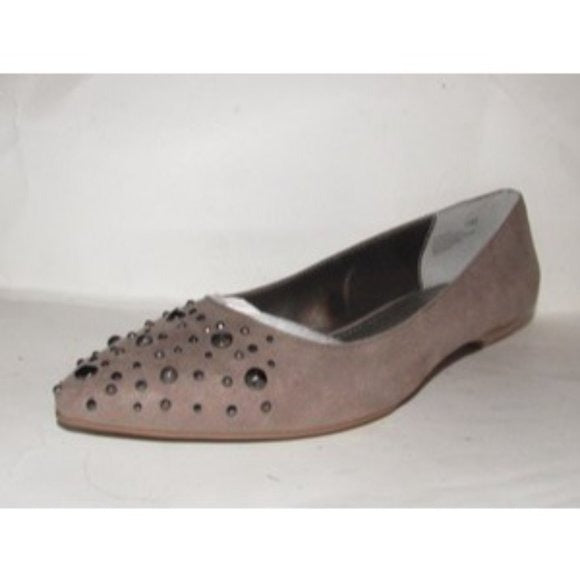 Bandolino DAIMEE Taupe Suede Studded Flats