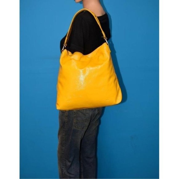 Michael Kors Yellow Patent Leather XL Hobo