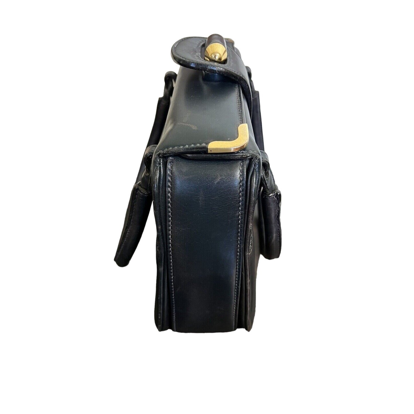 Gucci, navy leather shoulder bag satchel