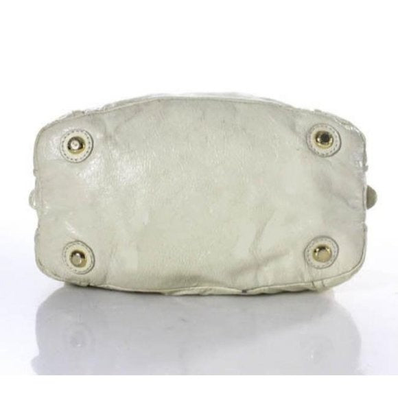 Marc by Marc Jacobs, ivory crinkled patent leather, extra large, satchel style, shoulder purse