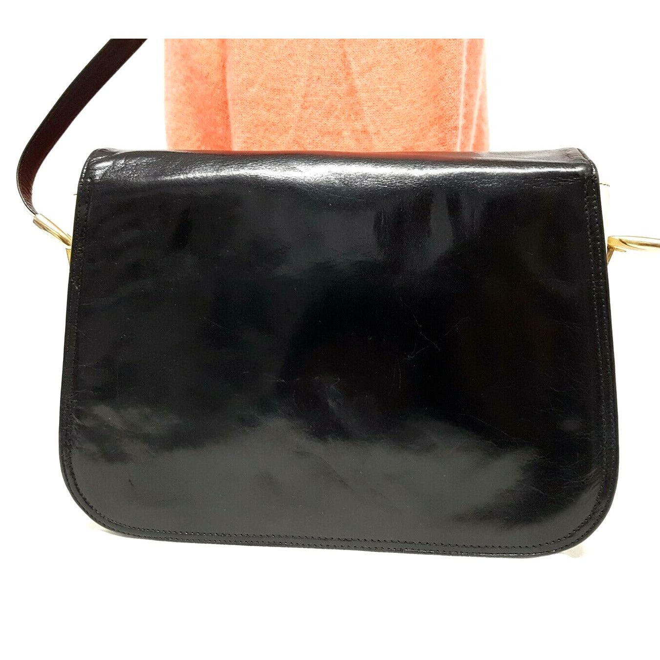 Bally black & white leather color block cross body