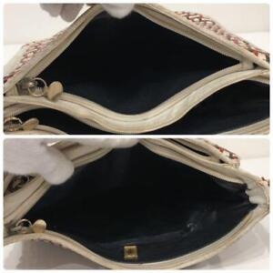 Gucci red white & blue intrecciatio leather XL hobo