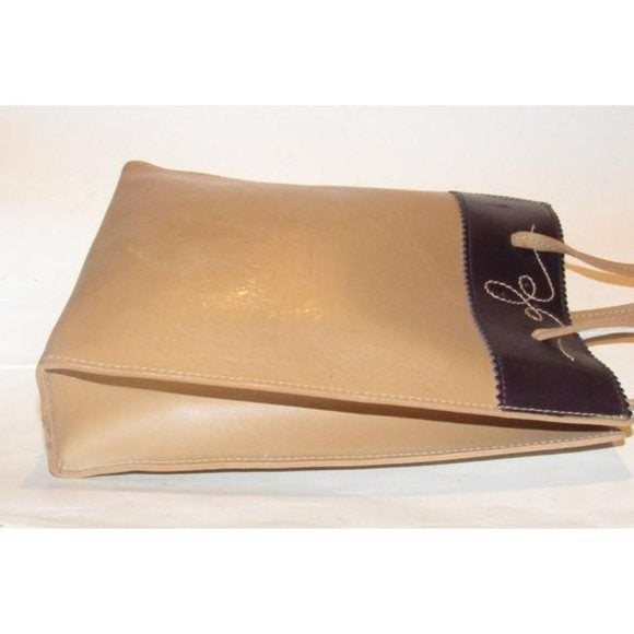 Furla Camel and Brown Leather Petite Tote
