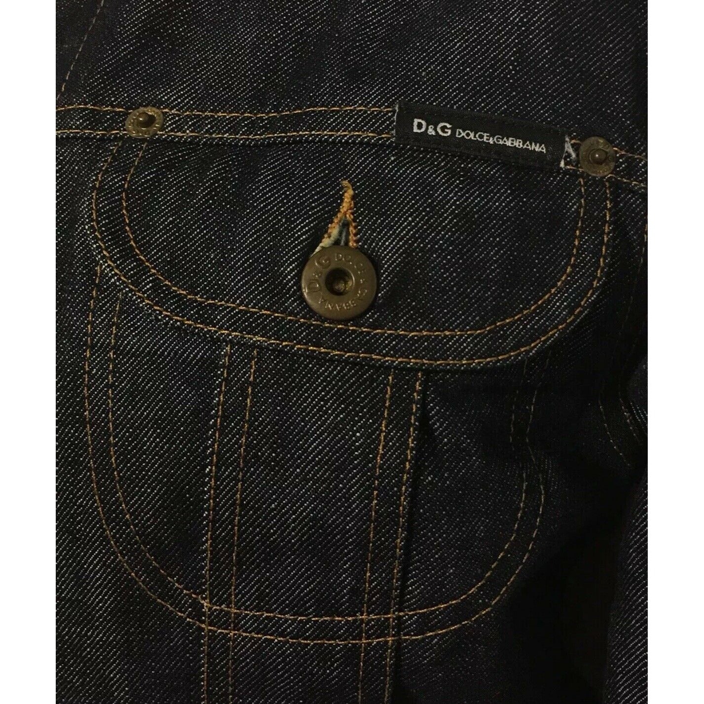 Dolce & Gabbana dark rinse denim & leopard print JEANS