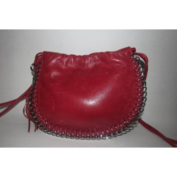 Michael Kors Circular Red Leather Crossbody