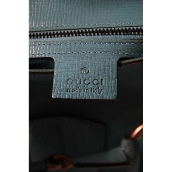 Gucci Turquoise Leather Horse-bit Chain Saddle Bag