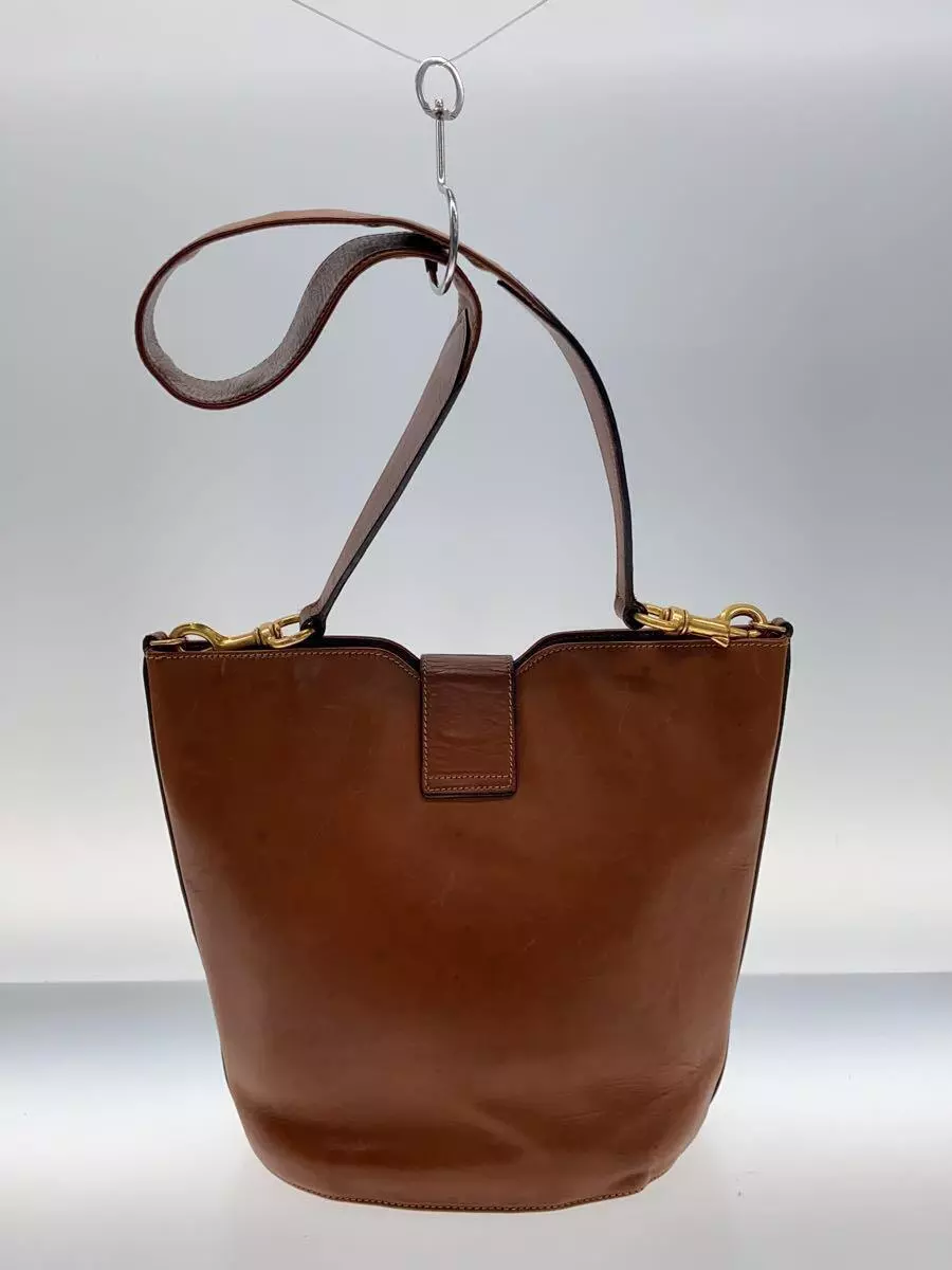 Gucci Chestnut Brown Leather Jackie Bucket Bag with Removable Strap