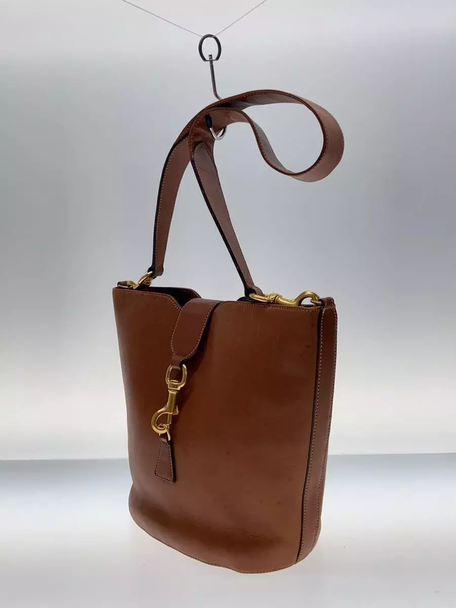 Gucci Chestnut Brown Leather Jackie Bucket Bag with Removable Strap
