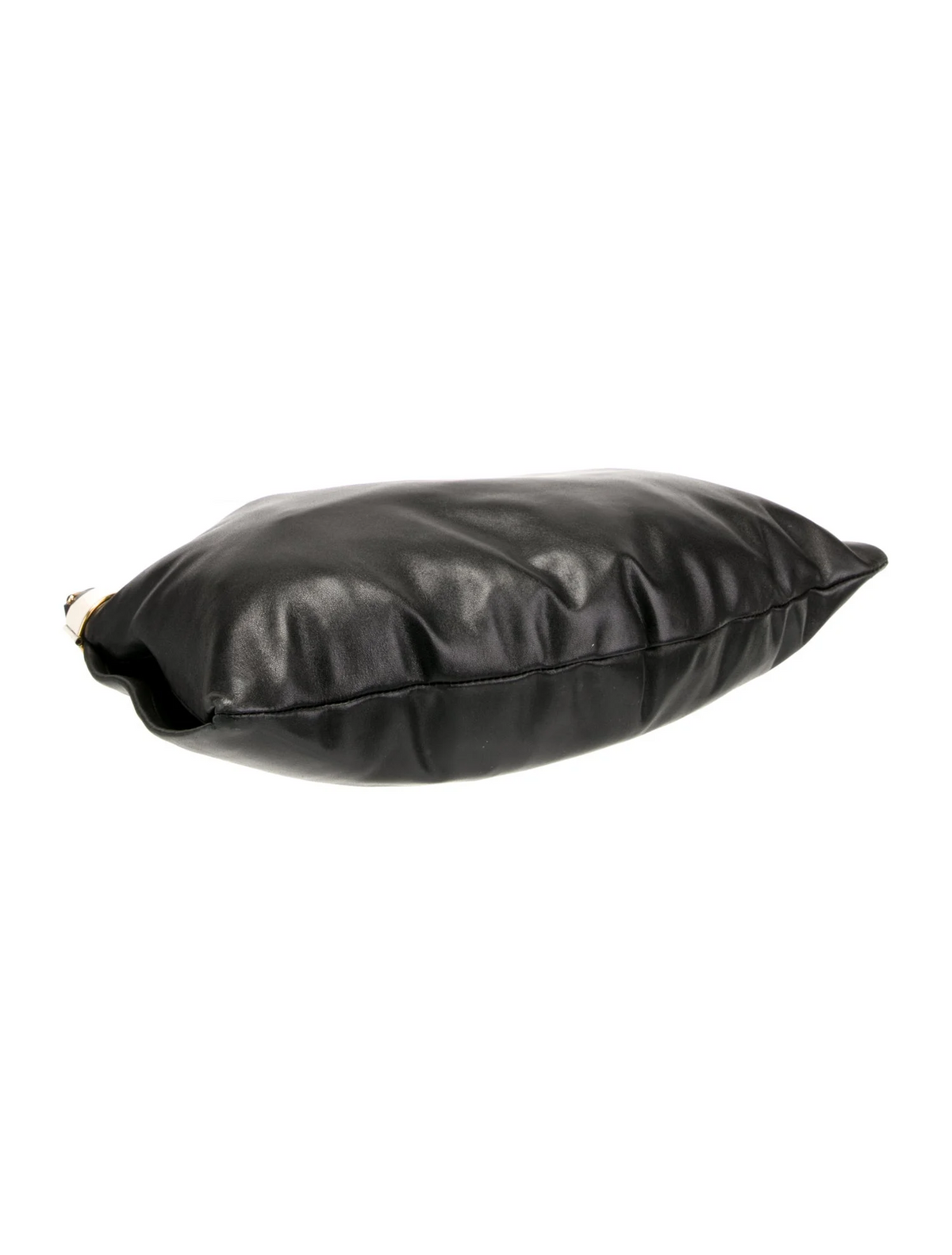 Gucci black lambskin leather 1970 hobo style shoulder bag