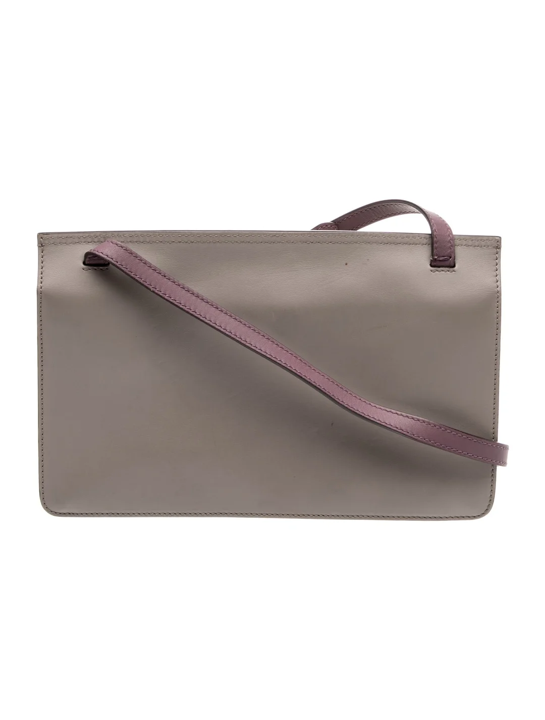 Gucci grey leather Bamboo Lady Bamboo Flap style cross body shoulder bag