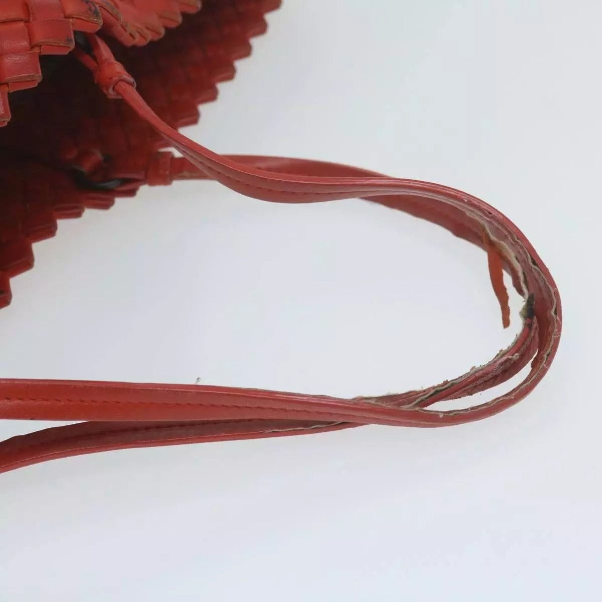 Bottega Veneta tomato red & ivory color block multi-color leather Cabat tote bag 800/1000