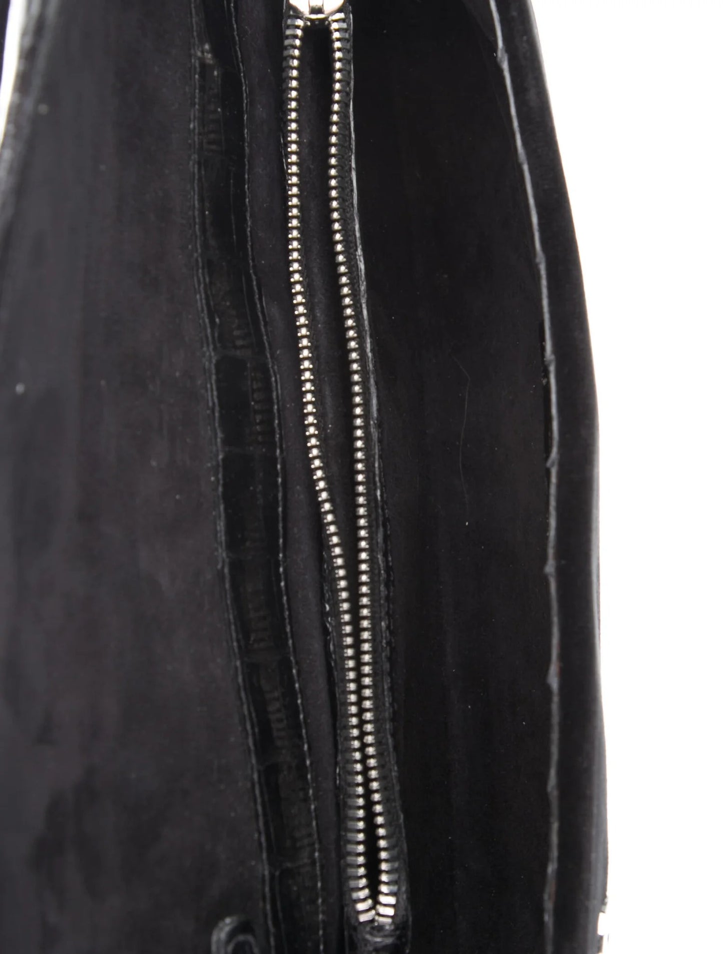 Nancy Gonzalez black crocodile leather shoulder bag