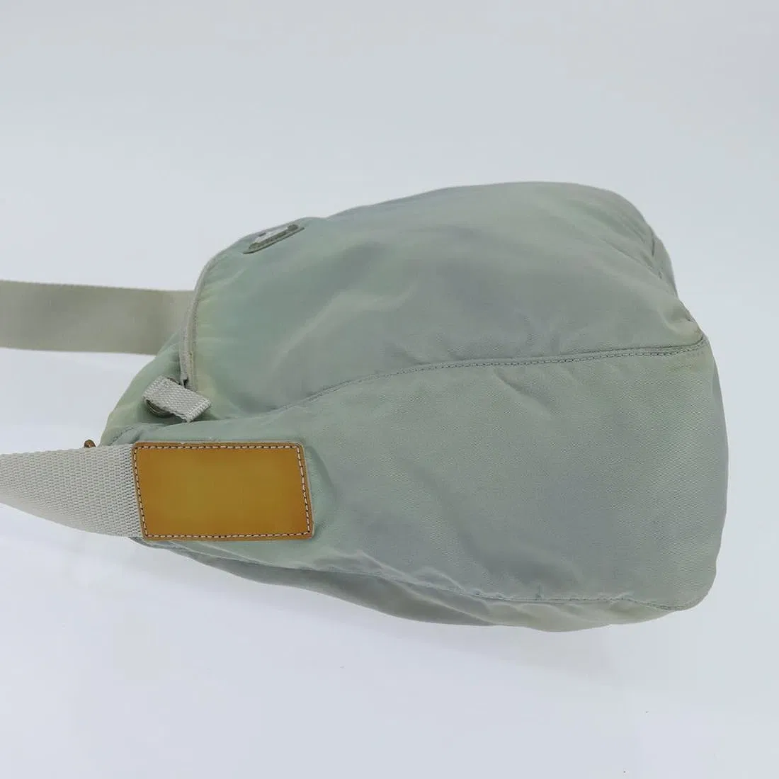 Prada light blue nylon & gold leather re-edition 2000 crossbody