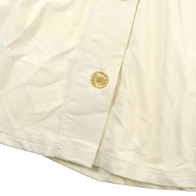 Fendi White With Ff Logo Pocket Button Down Blouse