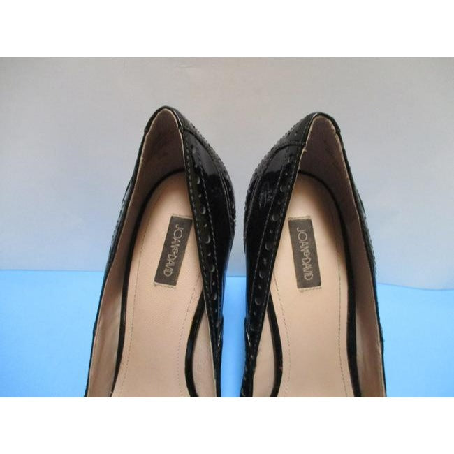 Joan And David Black Patent Almond Toe Pumps Size Us