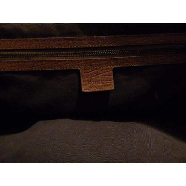 Gucci Camel Guccissima Print Leather Bamboo Bullet Bag Satchel