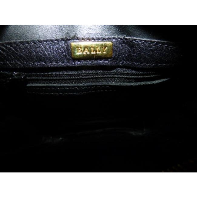 Bally Vintage Pursesdesigner Purses Black Leather And Brown Crocodile Embossed Leather Smooth Cross