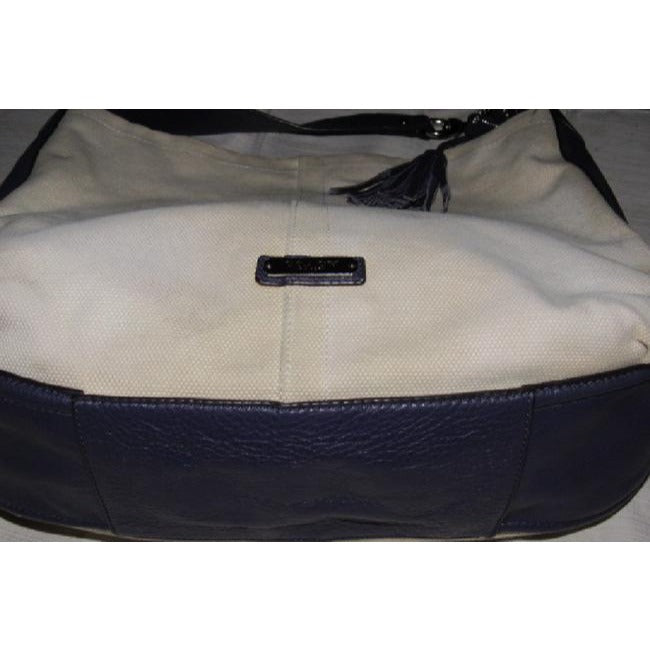 Coach Vintage Pursesdesigner Purses Purplish Blue Leather And Canvas Hobo Bag