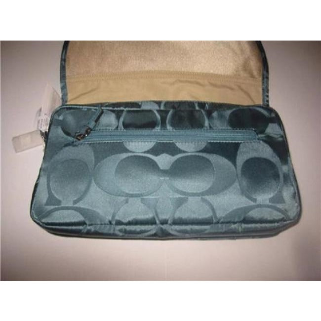 Coach Ocean Blue With C Logo Canvas Clutch