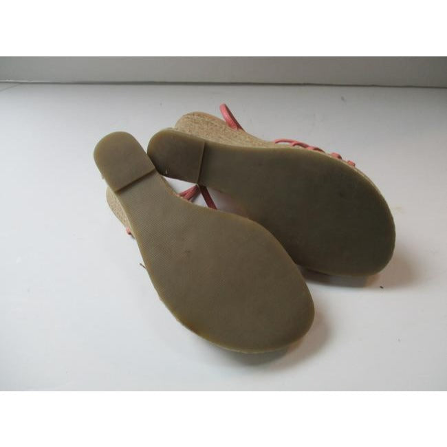 Bakers Pink Strappy Butterfly Rhinestone Espadrille Platform Sandals Size Us