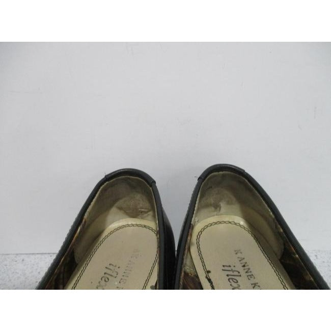 Ak Anne Klein Black Iflex Square Toe Loafer Slip On Flats Size Us