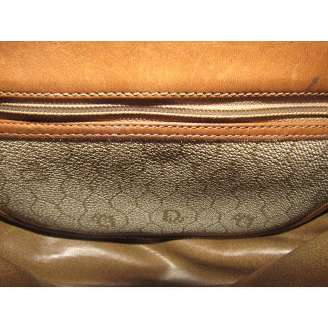 Dior Vintage Pursesdesigner Purses Honeycomb Print Coated Canvas And Camel Leather Cross Body Bag