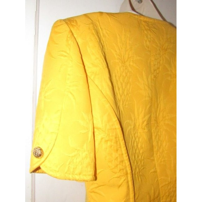Emanuel Ungaro Yellow With Floral Print Vintage Blazer