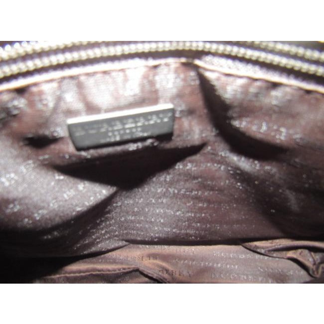 Burberry Nova Check Plaid Canvas & Leather Satchel