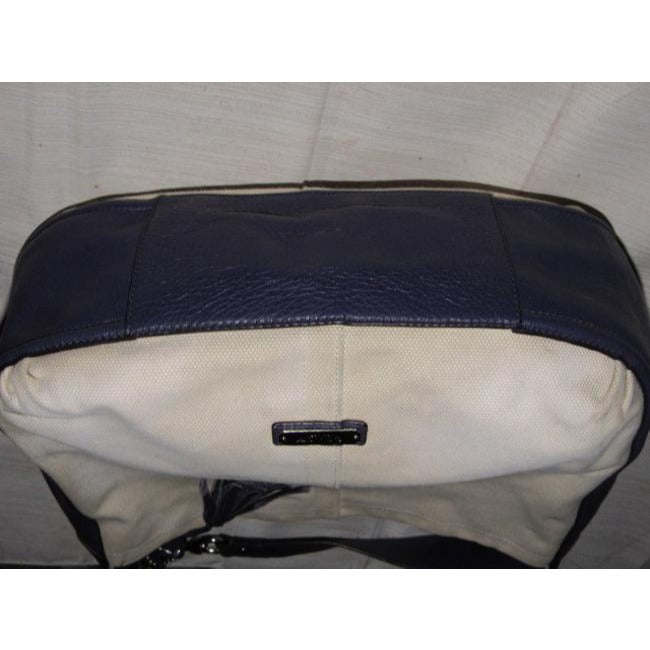 Coach Vintage Pursesdesigner Purses Purplish Blue Leather And Canvas Hobo Bag