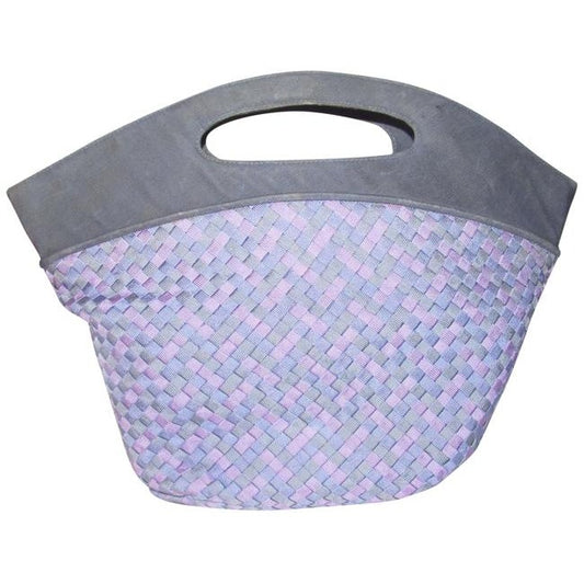 Bottega Veneta Vintage Pursesdesigner Purses Shades Of Purple And Blue Woven Intrecciato Silk And He