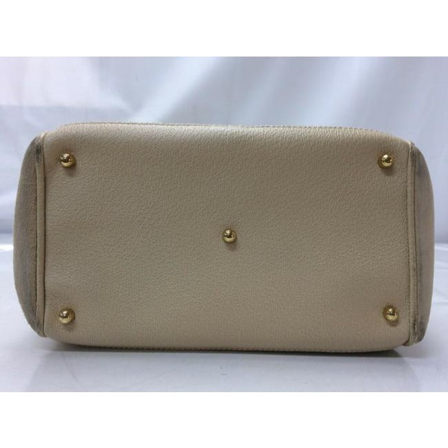 Gucci Stone Suede And Leather With Two Bamboo Handles Satchel